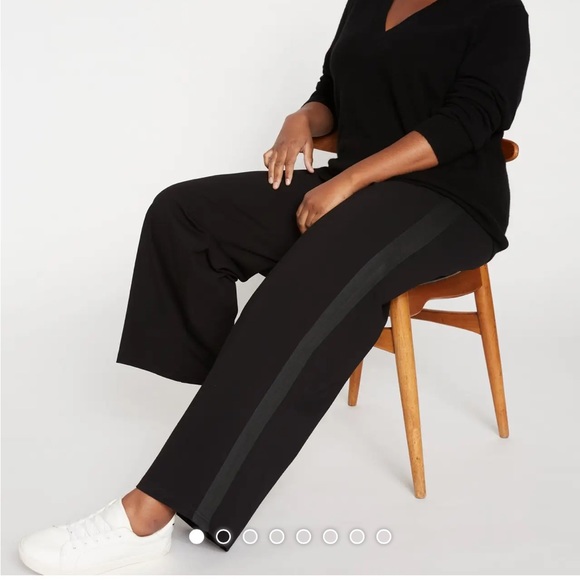 Universal Standard Stephanie Wide Leg Stripe Ponte Pants - Picture 2 of 4